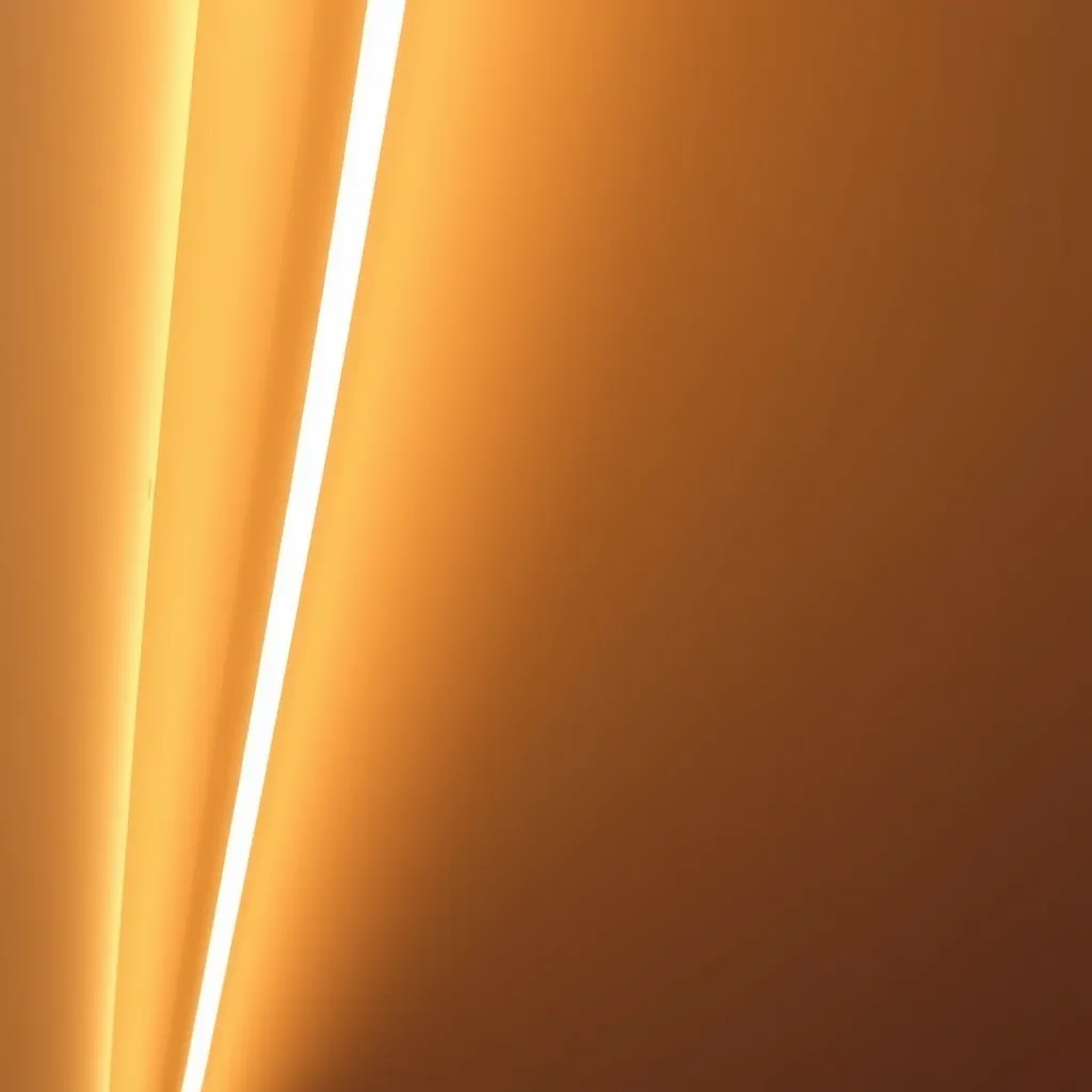 Indirect warm white lighting from a rope light in a ceiling cove