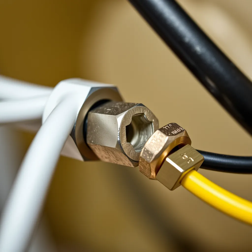 Close-up of electrical wire connections with wire nuts inside a ceiling box