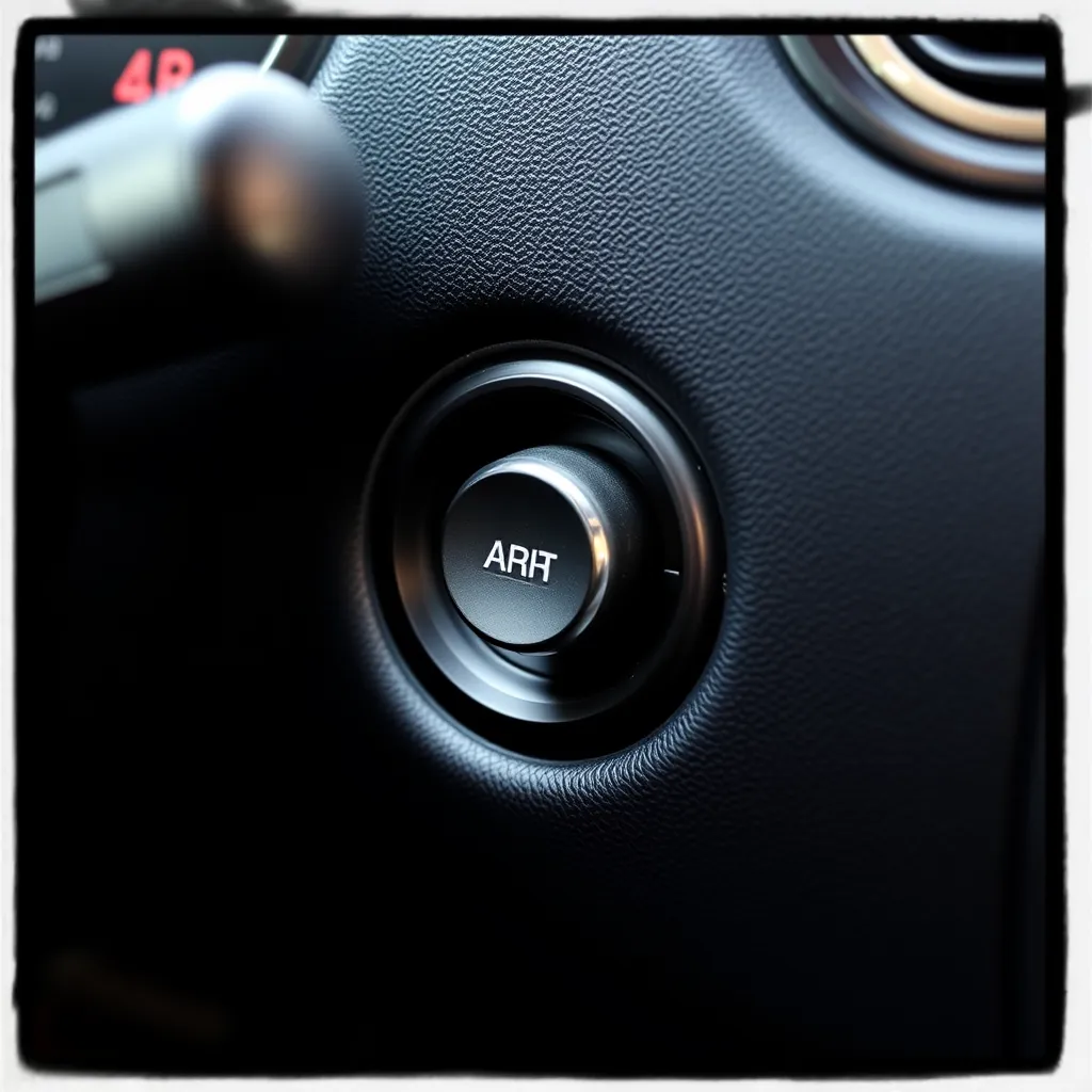 LED light bar rocker switch mounted in a vehicle dashboard