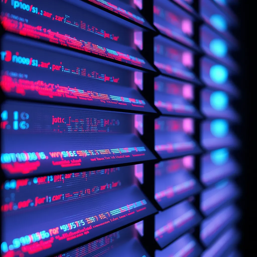 Microscopic view of LCD pixel structure and color filters